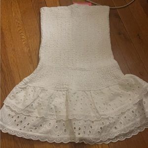 EDIKTED - Livia Lacey Cotton Scrunch Mini Dress